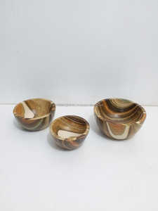 Cuencos articulados de madera, diseño de mango de aluminio, vajilla caddy, serveware, caddy de madera con asas de metal - Product Image 5