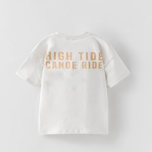 Camiseta de Algodón OEM para Adolescentes, Manga Corta, para Bebés/Niños, Precio al por Mayor, Tejido Suave, Transpirable, Cuello Redondo, Modelo 2026 - Product Image 3