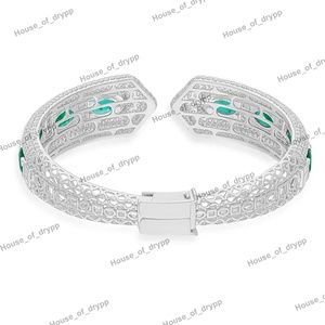 Pulseras Ajustables de Plata de Ley 925 con Diamantes de Moissanita de Lujo, Estilo Hip Hop, para Mujer - Product Image 2