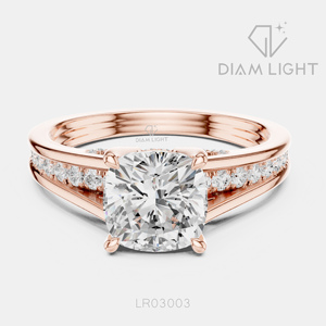 Bague de fiançailles et d'anniversaire fantaisie en or blanc 14 carats avec diamant de laboratoire taille coussin de 1,78 carat, couleur F+, clarté VS+, certifié IGI - Product Image 3