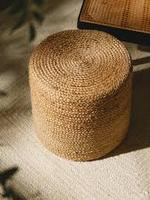 Pouf en jute tressé naturel fait main, coussin de sol tissé, décoration intérieure, repose-pieds, ottoman, traditionnel, moderne, chambre à coucher, salon, hôtel