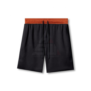 Shorts de sport pour hommes grande taille, double couche, taille élastique, poches, séchage rapide, pour basketball, entraînement, course en extérieur - Product Image 6