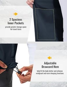 Zipper Pocket Men Golf Vest Secure Storage Softshell Body Warmer Concealed Zip Performance <b>Athletic</b> Gilet Outerwear - Product Image 2