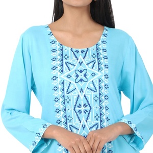 ROBE MAXI COURTE IMPRIMÉE CAFTAN FEMME DÉCONTRACTÉE ÉLÉGANTE FORMÉE ARABE JALABIYA TENDANCE ROBE CAFTAN COUPE SLIM - Product Image 4