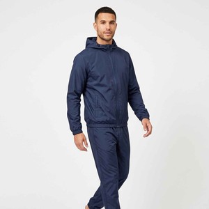 Ensemble personnalisé pour homme, veste à col montant zippée en nylon respirant, pantalon de jogging, ensemble coupe-vent deux pièces, survêtements pour homme, logo personnalisé - Product Image 2
