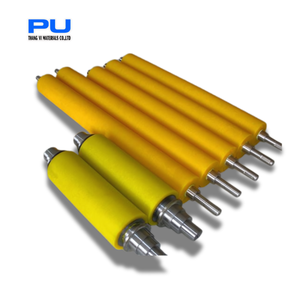 Aluminum Mounted <b>Polyurethane</b> Roller Wheel with Moulding Processing <b>Rubber</b> Rollers for Production Machines - Product Image 1