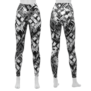 Pantalones Deportivos de Cintura Alta para Mujer, Ecológicos, Transpirables, con Estampado Geométrico, Control de Abdomen, Secado Rápido, Sin Costuras - Product Image 2