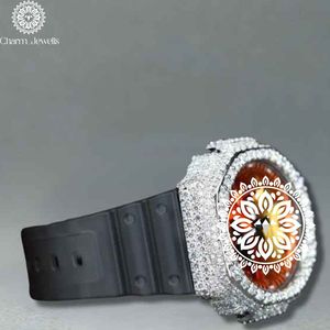 Montre Charm_Jewells de luxe vintage avec cadran carré en diamant, bracelet en acier inoxydable, mouvement mécanique analogique, cadran de 42 mm - Product Image 3