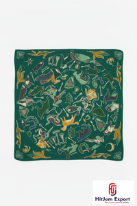 Collection en gros de foulards carrés innovants personnalisés, imprimés, tendance, doux au toucher soyeux, utilisables comme foulards de tête, hijabs et châles - Product Image 4