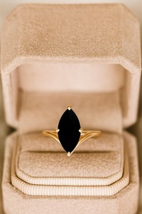 Anillo de Compromiso Único con Diamante Moissanite Negro, Anillo de Compromiso de Plata de Ley 925 y Otras Joyas de Diamantes - Product Image 3