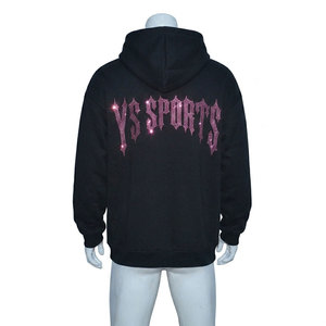 Sweat-shirt à capuche noir pour homme, imprimé étoiles, coupe ample, décontracté, en molleton respirant, pour l'automne - Product Image 3