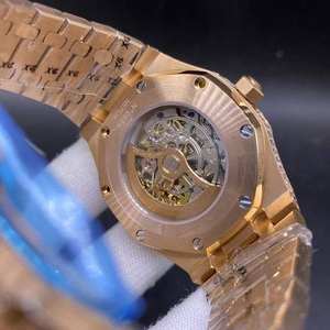 Reloj de Lujo para Hombre BOJ A.P.49, Esfera Esqueleto en Oro Rosa y Negro, Movimiento de Cuarzo, Diamantes VVS y Moissanita, Precio Bajo - Product Image 5