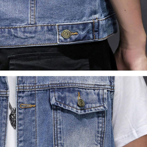 เสื้อกั๊กยีนส์ผู้ชายสไตล์คลาสสิก ดีไซน์สั่งทำพิเศษ แจ็คเก็ตแขนกุด ผ้าฝ้ายนุ่ม ระบายอากาศได้ดี สวมใส่สบาย ดูดีมีสไตล์ ทันสมัย - Product Image 5