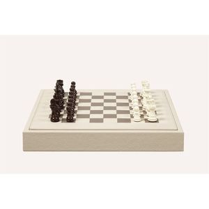 Juego de Ajedrez de Cuero de Lujo, Tablero de Ajedrez Magnético de Madera de Alta Gama Personalizado, Juego de Ajedrez Internacional Profesional para Adultos - Product Image 1