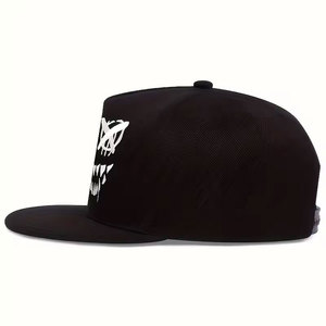 Casquette Snapback Unisexe avec Broderie Crâne Cartoon, 6 Panneaux, Réglable, Style Urbain, en Denim, Motif Animal, pour Tenue Décontractée - Product Image 5