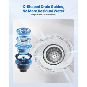 Contenitore per Ghiaccio in Acciaio Inox per Cucine Commerciali, Capacità Massima 134,7 Qt, Isolamento a Lunga Durata 24 Ore, 36 X 24 X 33 Pollici - Product Image 4