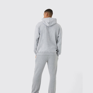 Sweat-shirt à capuche gris pour homme avec imprimé croix coloré, coupe décontractée oversize, logo sur le devant, idéal pour l'automne - Product Image 3