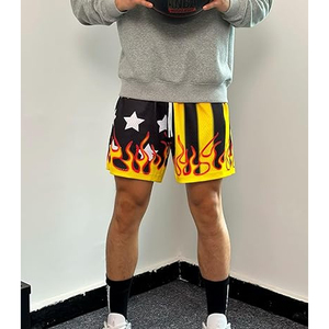 Wholesale Factory Made Men's 100% Polyester Mesh Shorts Rice Holes Regular Fit Custom All Over Sublimation Gym Shorts for Men - Product Image 6