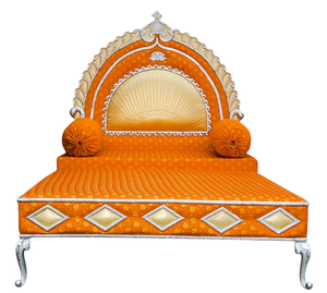 Lit trône traditionnel en métal vintage Rajhans RHM pour Guruji Maharaj Singhasan Takhat, pour intérieur/extérieur, usage professionnel - Product Image 2