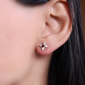 Hermosos y Elegantes Pendientes Cuadrados de Granate Rojo Hechos a Mano, Pendientes de Plata de Ley 925 con Piedras Preciosas para Mujeres y Niñas - Product Image 1