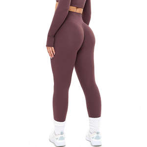 กางเกงเลกกิ้งออกกำลังกายสำหรับผู้หญิง CIYING Factory แบบเว้าลึก ตัดเย็บตามสั่ง พร้อมโลโก้ เอวสูง กระชับรูปร่าง สำหรับออกกำลังกายในยิม - Product Image 5