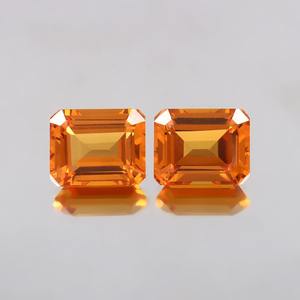 "Lab Created Dark Brandy Citrine Octagon Calibrated Gemstone Loose Jewelry Making Stones" - Product Image 4