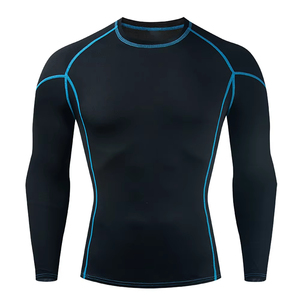 Lightweight Sportswear Compression Shirt Men and Customize Logo Quick Dry Running Wear High Elastic Compression Shirt - Product Image 1