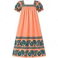 Robe Mumu Micronésienne Polynésienne pour Femmes Grande Taille, Personnalisable, Respirante, Écologique, Impression par Sublimation, Haute Qualité