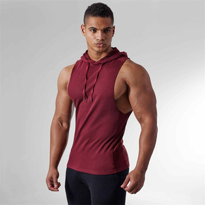 Custom Logo Printed Blank Gym <b>Hoodies</b> Sleeveless Men Plain Quick Dry Running <b>Workout</b> Sleeveless gym <b>Hoodies</b> for Men - Product Image 2