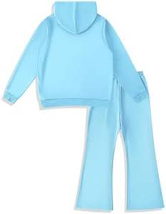 Conjunto de chándal de invierno personalizado para hombre, estilo urbano, con capucha y corte acampanado, diseño 3D para conjunto de jogger apilado, con bajo sin rematar y borde sin coser, al por mayor - Product Image 6