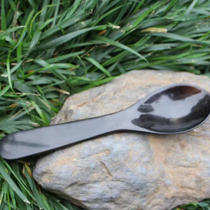 Cucharas de Cuerno de Búfalo Natural, Juego de Cubiertos de Cuerno de Buey, Cuchara de Cuerno de Ágata Hecha a Mano - Product Image 1