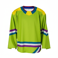 Venta al por Mayor de Fábrica OEM de Camisetas de Hockey sobre Hielo |   Uniformes de Hockey Transpirables de Malla con Logotipo Personalizado |   Camiseta de Hockey sin Estampado para Equipo