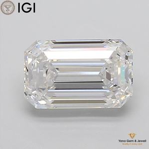 Diamante Cultivado en Laboratorio CVD de Brillo Deslumbrante, 5.00 Quilates, Corte Esmeralda, Claridad VVS1, Color E, con Certificado IGI, para Anillo de Compromiso - Product Image 1