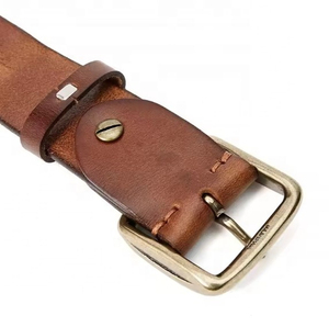 Cinturón Casual de Cuero Genuino 2026 de Gran Venta, Negro Sólido, Piel de Vacuno, Hebilla de Cobre Rectangular, Duradero, Moldeado en una Sola Pieza - Product Image 3