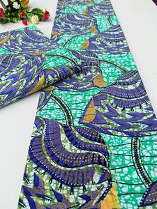 ผ้าพิมพ์ลายแอฟริกันคุณภาพสูงจากไนจีเรียและผ้าฝ้ายอังการาสำหรับตัดเย็บเสื้อผ้าแอฟริกาใต้ - Product Image 5