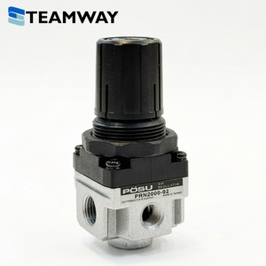 TEAMWAY POSU PRN2000-02 Air Pressure Regulator - 1/4" Precision Pneumatic Control Valve with Pressure <b>Gauge</b> - Product Image 3