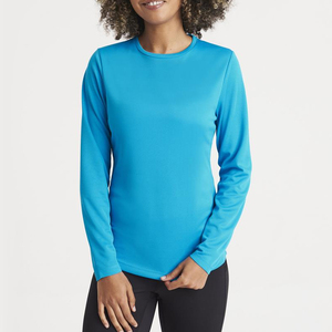 Women's Long Sleeve V Neck T Shirt Custom Logo OEM ODM Wholesale T-shirts Custom Apparel Manufacturer - Product Image 4
