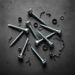 Tornillos de Construcción para Techos de Acero al Carbono Galvanizado de Alta Resistencia - Tornillos Autorroscantes TEK Point con Cabeza Hexagonal y Arandela - Product Image 6