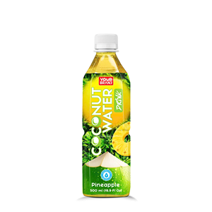 Eau de coco aromatisée à l'ananas, bouteille de 500 ml, 100% eau de coco fraîche, fabricant d'étiquettes OEM pour boissons, conception gratuite - Product Image 1
