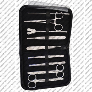 Kit d'instruments chirurgicaux pour usage médical et hospitalier, en acier inoxydable, avec étui de transport, pour étudiants en médecine. - Product Image 5