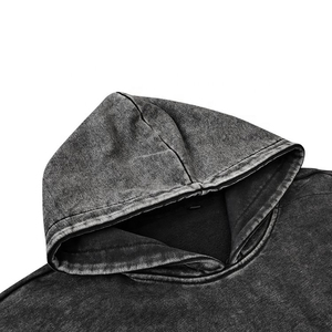 Sudadera con Capucha Personalizada de Estilo Urbano, Diseño con Acabado Ácido y Textura Rugosa, Fabricación ODM/OEM - Product Image 4
