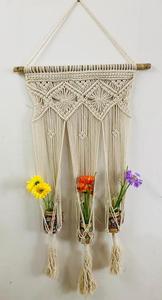 Porte-plante en macramé avec panier tissé, style bohème, pour plantes suspendues d'intérieur, décoration de salon et de maison - Product Image 5