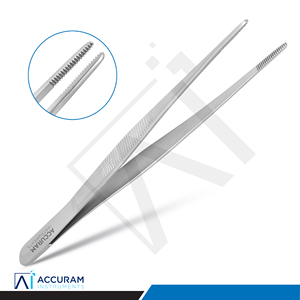 Pinzas de Disección Accuram, Pinzas de Acero Inoxidable de 2.2 mm con Punta Serrada, Pinzas Quirúrgicas Dentales para Tejido, Instrumento Médico con Certificación CE - Product Image 2
