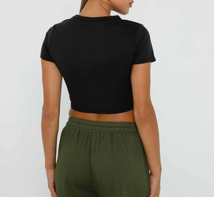 Nuevas camisetas cortas elegantes para mujer, transpirables, de manga corta, suaves, con cuello redondo, informales, deportivas. - Product Image 5