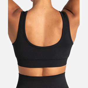 Vêtements d'été pour femmes, soutien-gorge de sport respirant en dentelle sans armatures, en Spandex/Nylon, taille haute, avec coussinets amovibles - Product Image 6