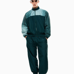 Chándal Deportivo para Hombre con Bloques de Color, Manga Larga, Cuello Alto, Cierre Frontal, Estilo Deportivo, Secado Rápido, Poliéster, Ropa de Otoño - Product Image 1