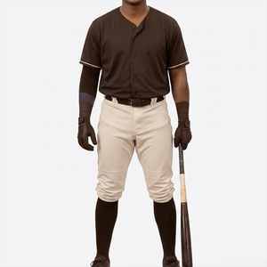 Elegant <b>Polyester</b> Spandex Casual Baseball Uniform For Men's Solid Color Customized Size Baseball Uniform - Product Image 2