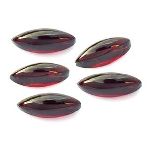 Lot en gros de cabochons de grenat rouge naturel 3x6mm, taille marquise, dos plat, calibrés, pierres précieuses en vrac pour la fabrication de bijoux - Product Image 1