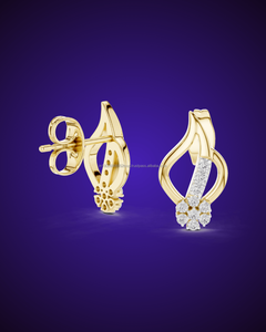 Boucles d'oreilles en argent et or Zarli 14K Moissanite/ CVD Lab Grown / Cubic Zirconia Diamond 14K/18K/22K/925 - Product Image 6