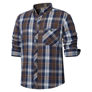 Camisa de Franela a Cuadros Casual para Hombre, de Algodón Suave, con Botones al Frente, Manga Larga, para Usar en Fines de Semana, Conjuntos en Capas y Moda Diaria - Product Image 2